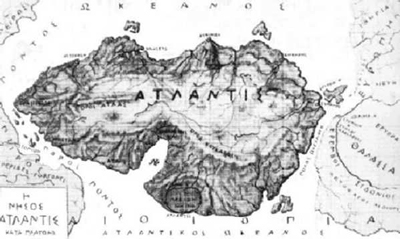 Mappa immaginaria di Atlantide, Kampanakis 1891