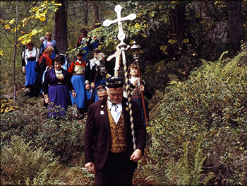 Una cerimonia tradizionale dei Walser di Alagna Valsesia