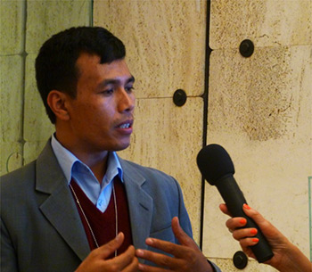 Dev Kumar Sunuwar, presidente dell’Indigenous Media Foundation, Nepal all’Expert Mechanism on the Rights of Indigenous Peoples delle Nazioni Unite di Ginevra