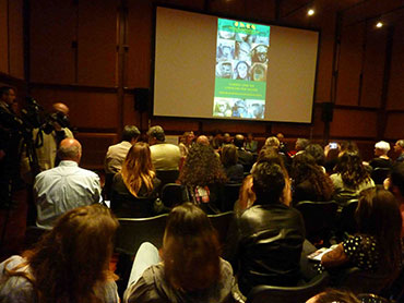  Il numeroso pubblico intervenuto alla Sala Studio 3 dell'Auditorium Parco della Musica di Roma che ha assistito alla presentazione del libro 