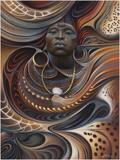 Illustrazione della spiritualità africana di Ricardo Chavez Mendez