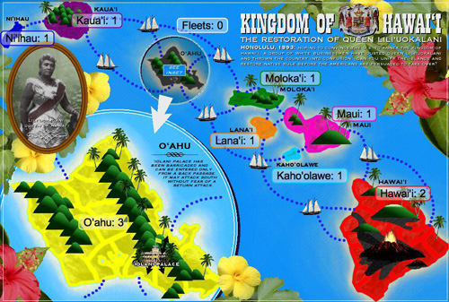 Mappa del Regno Hawaiano