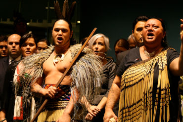 Un canto tribale della delegazione Maori all’ONU di New York