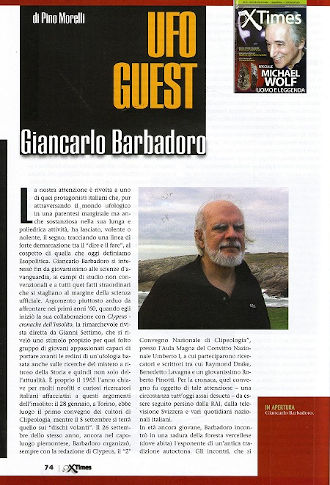 L’articolo dedicato a Giancarlo Barbadoro pubblicato su “X Times Magazine”