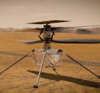 Il modello dell’elicottero-drone Ingenuity (Image: Nasa)