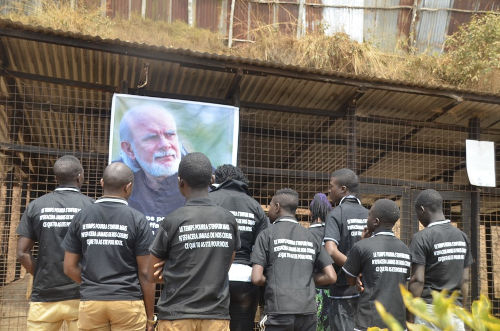 The commemoration of the first anniversary of the death of Giancarlo Barbadoro at the Sauvons Nos Animaux refuge in the Democratic Republic of Congo of which he was the promoter