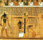  La "pesatura dell'anima" del defunto giunto nell'Aldilà secondo le credenze dell'antico Egitto 