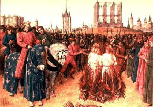 Le massacre des Cathares dans un tableau d'époque