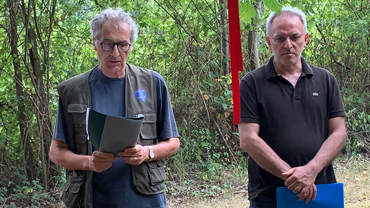 Mauro Petrillo et Maurizio Maggiore lisent les hommages à Giancarlo