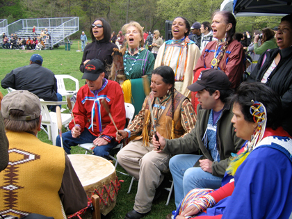 A Pow wow of Native Americans in New York