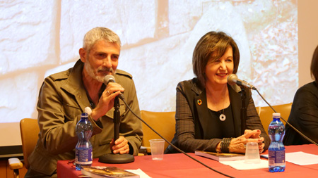 Antonello Micali con Rosalba Nattero alla presentazione del libro ''Diario di un viaggiatore del Tempo'' nell’ambito degli eventi del Salone Internazionale del libro di Torino