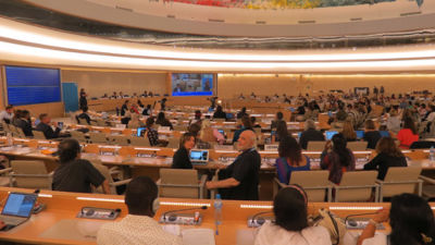 Giancarlo Barbadoro e Rosalba Nattero all’assemblea dell’ONU di Ginevra