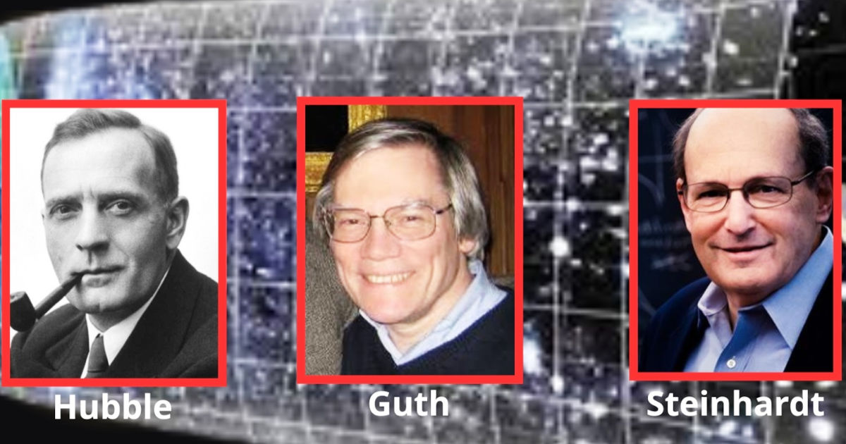 E.P. Hubble teorizzò un universo stazionario che sempre è esistito e sempre esisterà, mentre A. Guth e P.J. Steinhardt prospettarono la presenza di qualcosa al di fuori del nostro universo e preesistente ad esso, una sorta di campo privo di energia che definirono vero vuoto