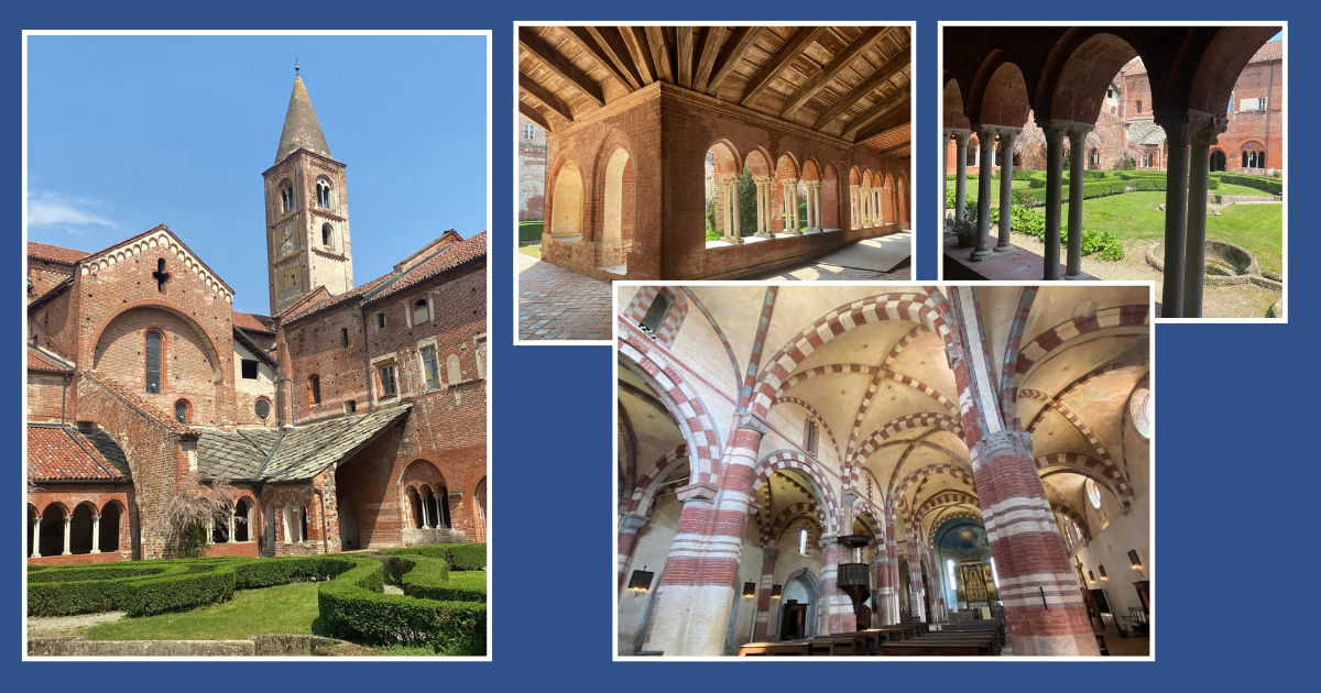 Uno sguardo all’abbazia, il chiostro, l’interno della chiesa con le colonne diverse tra loro, come i capitelli e le crociere