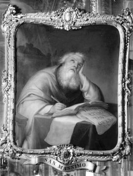 San Massimo, primo vescovo di Torino, in un dipinto di Michele Cusa, 1840